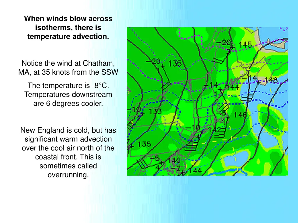 when winds blow across isotherms there