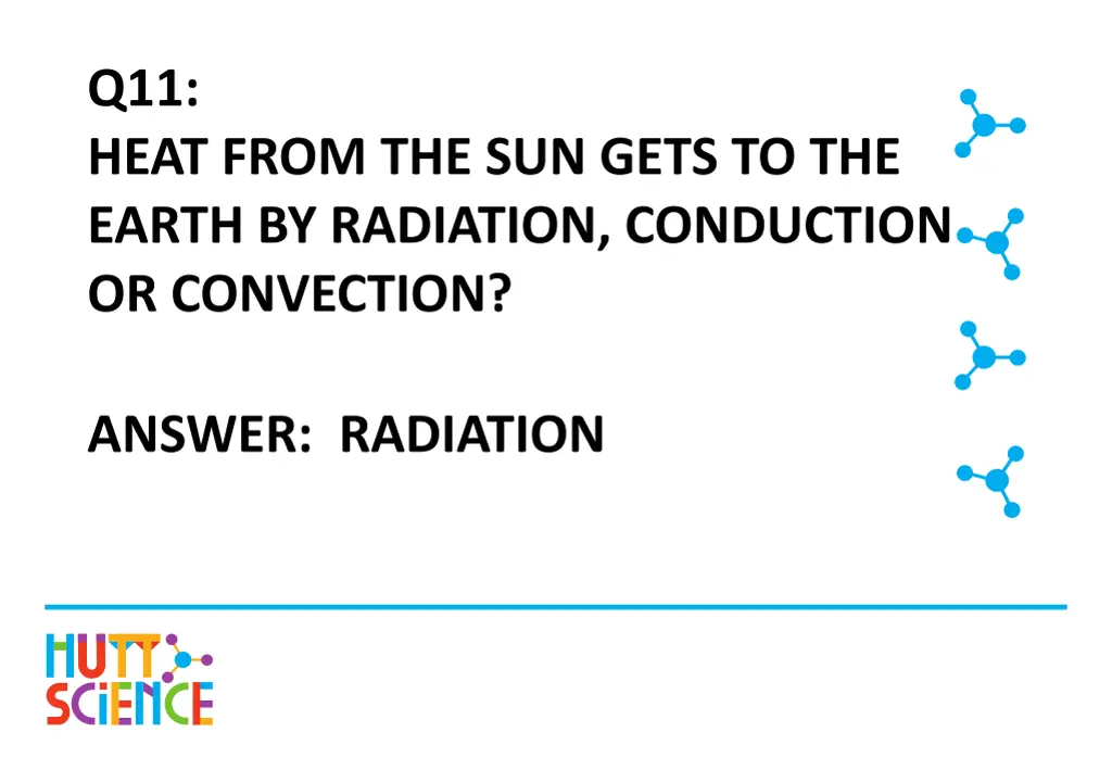 q11 heat from the sun gets to the earth