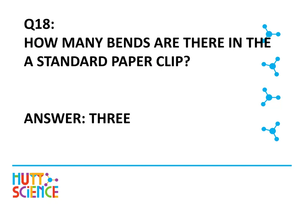 q18 how many bends are there in the a standard