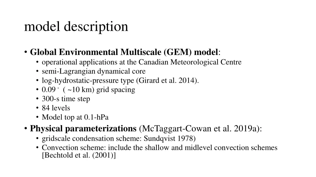 model description