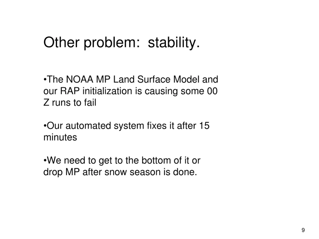 other problem stability