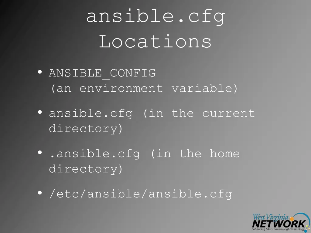 ansible cfg locations