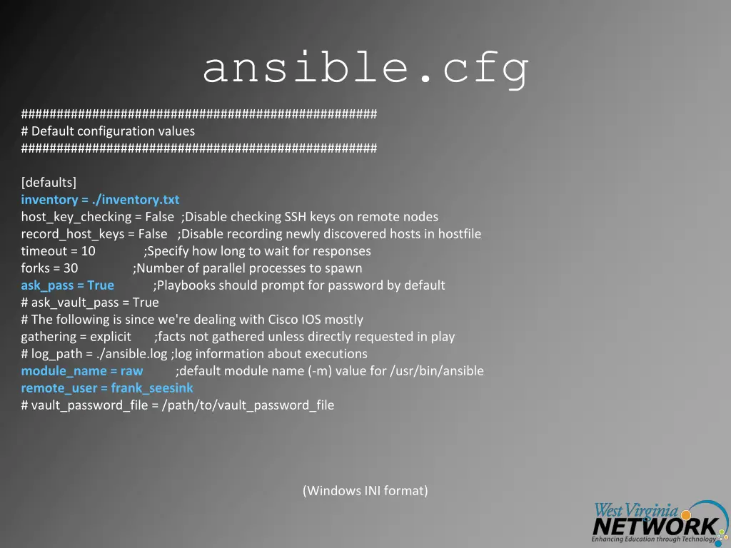 ansible cfg