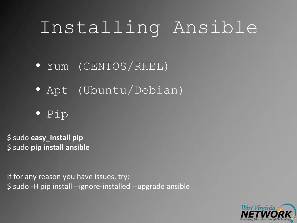 installing ansible