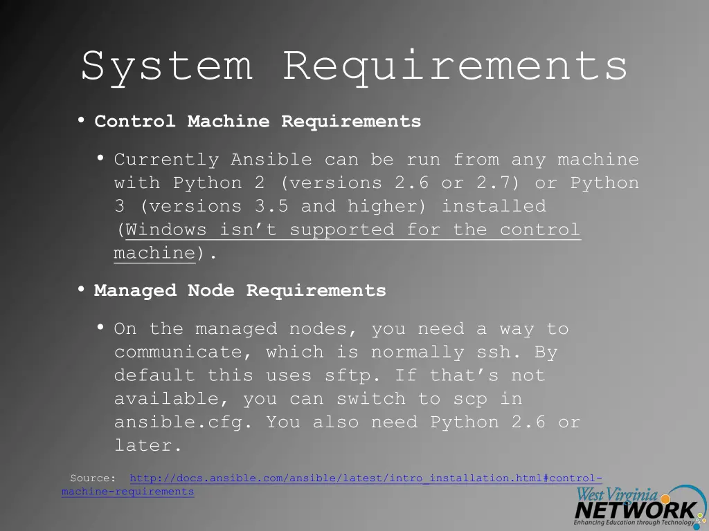 system requirements