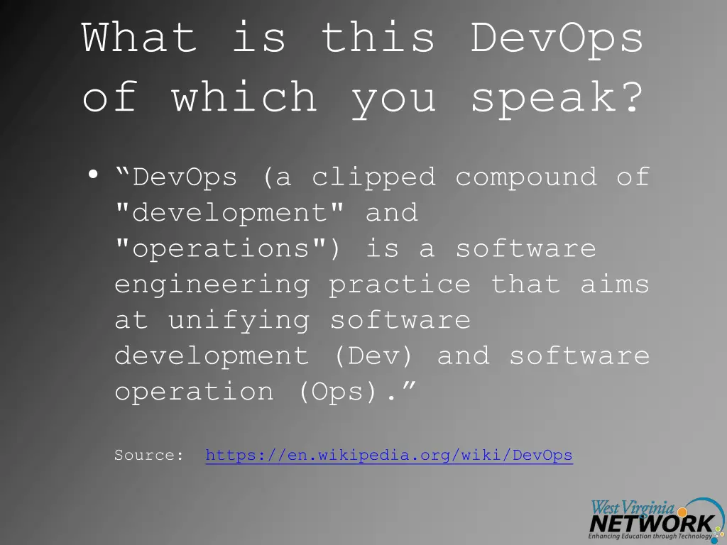 what is this devops of which you speak