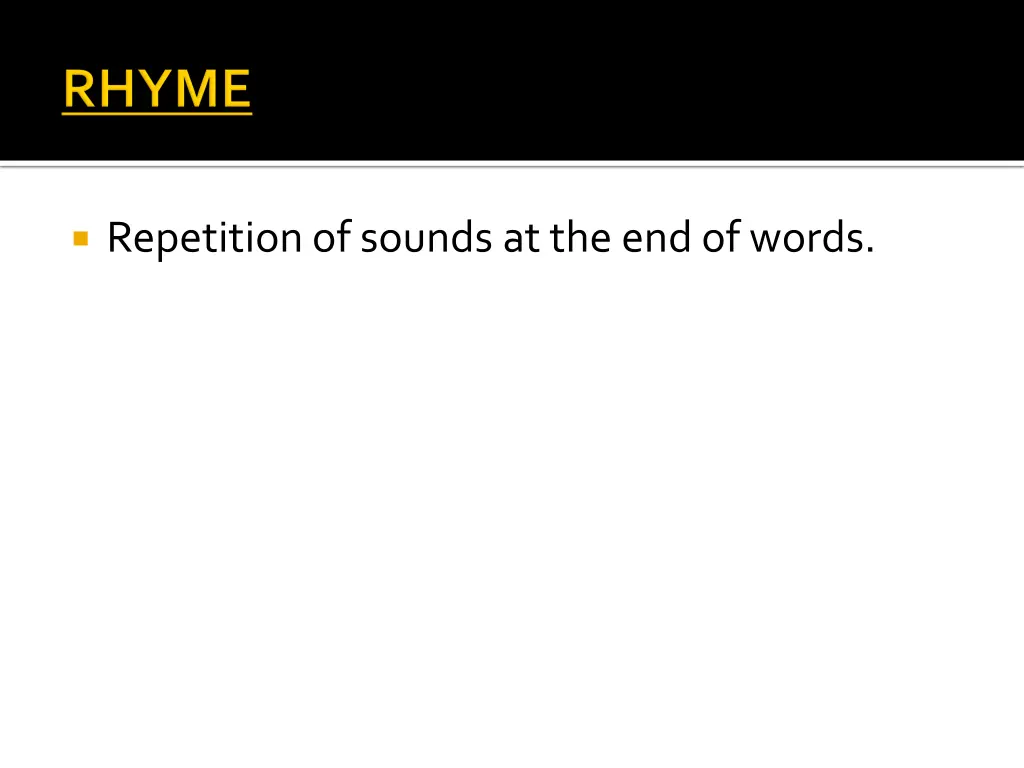 repetition of sounds at the end of words