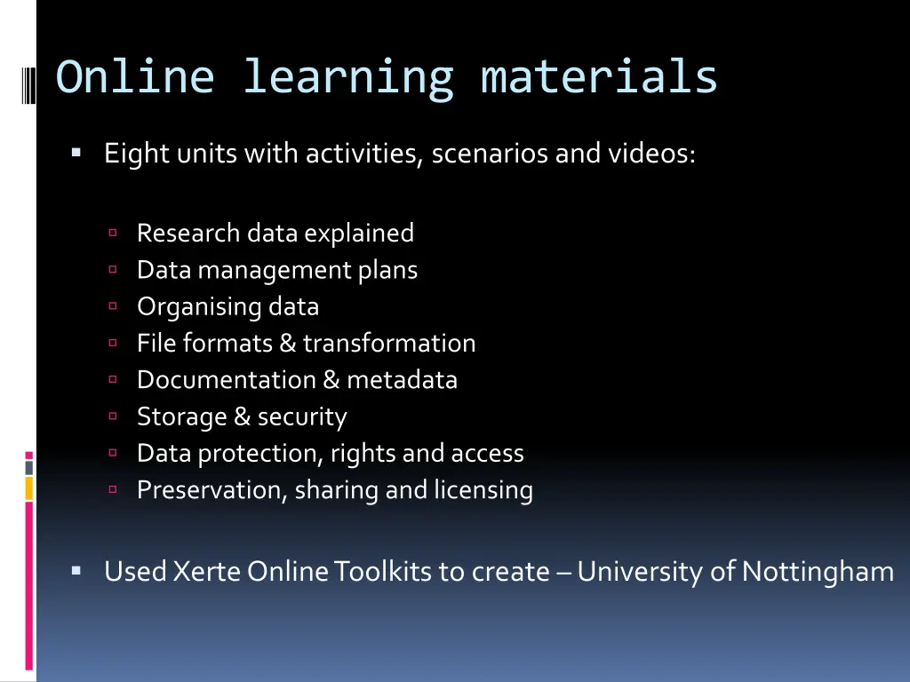 online learning materials