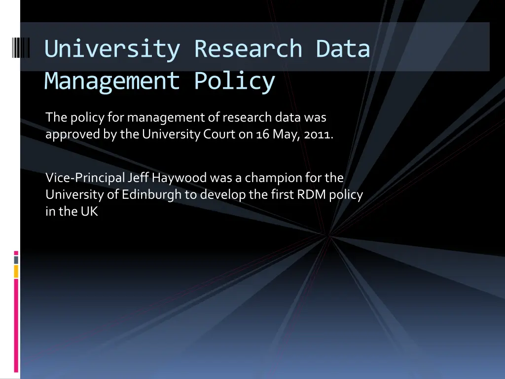 university research data management policy