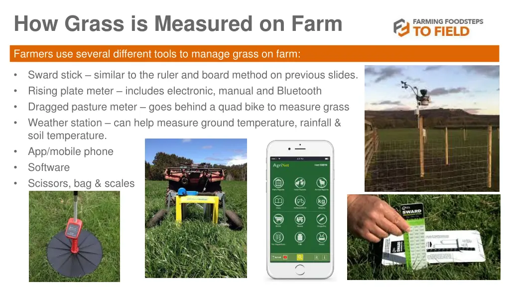 how grass is measured on farm