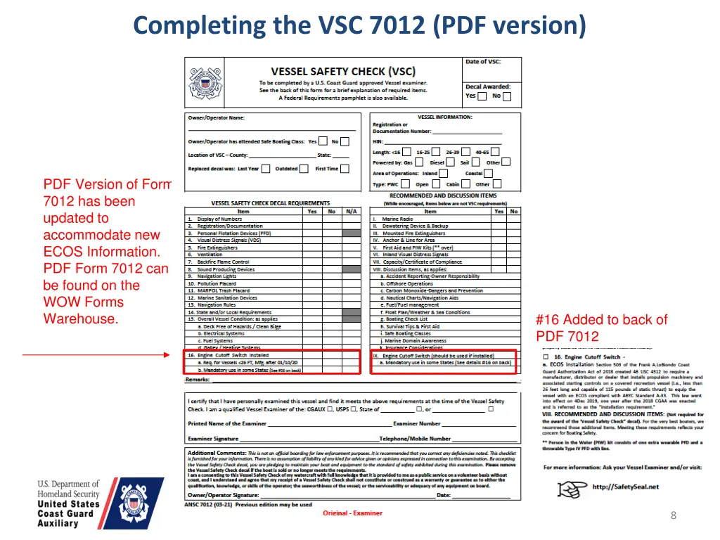 completing the vsc 7012 pdf version