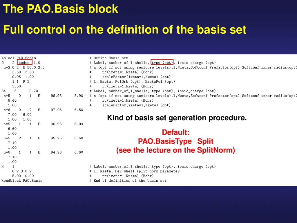 the pao basis block 4