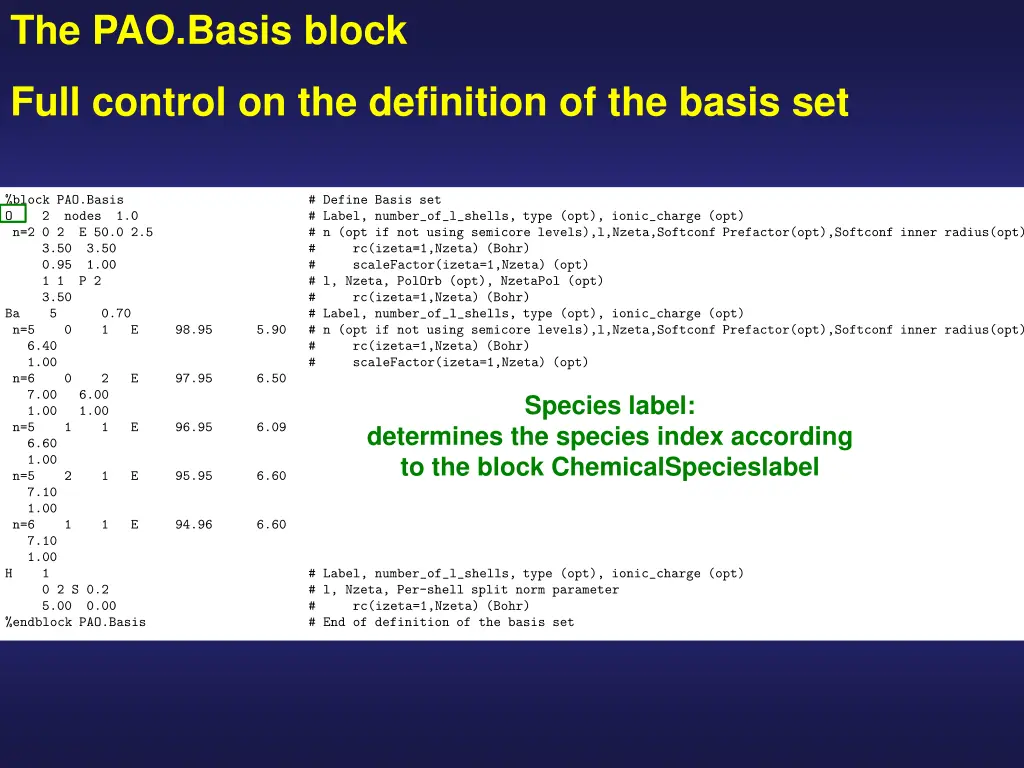 the pao basis block