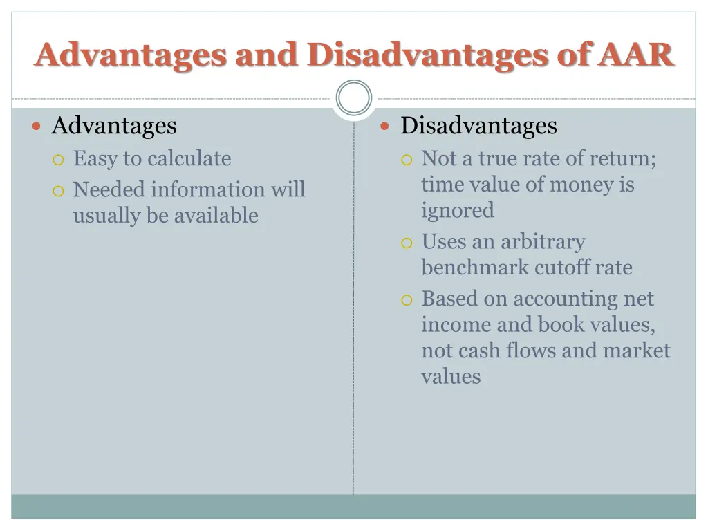 advantages and disadvantages of aar