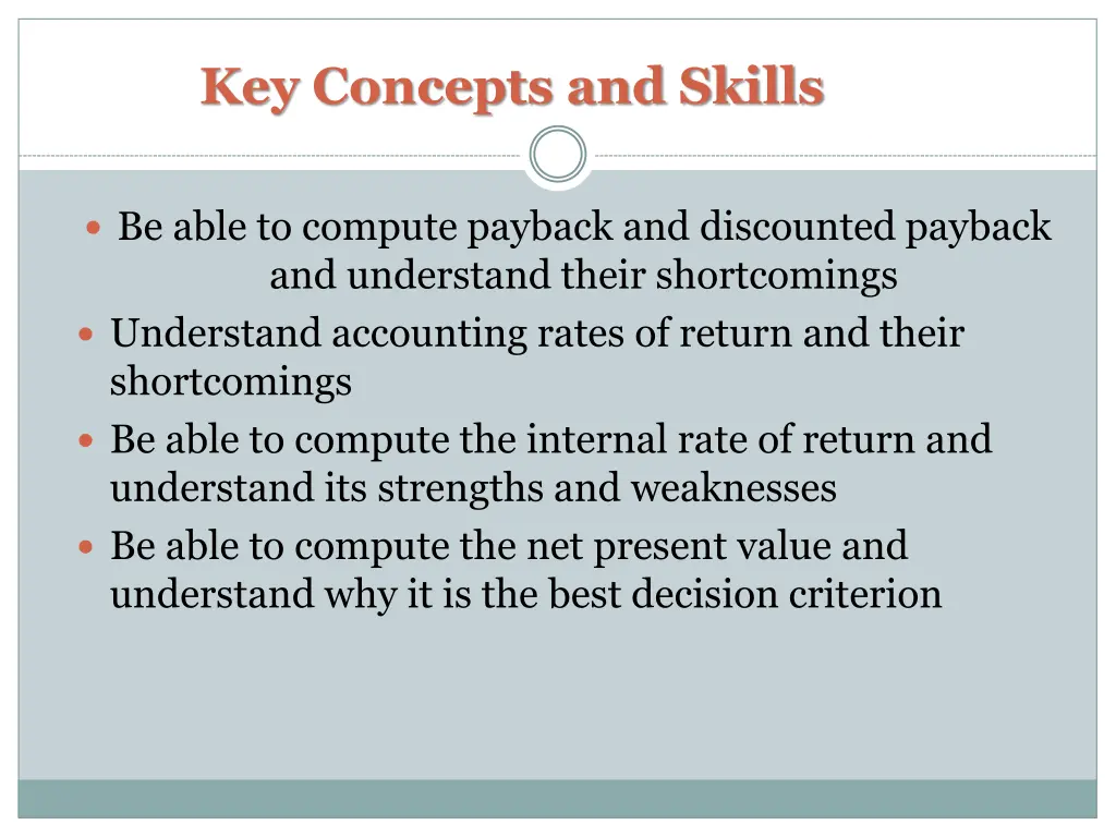 key concepts and skills