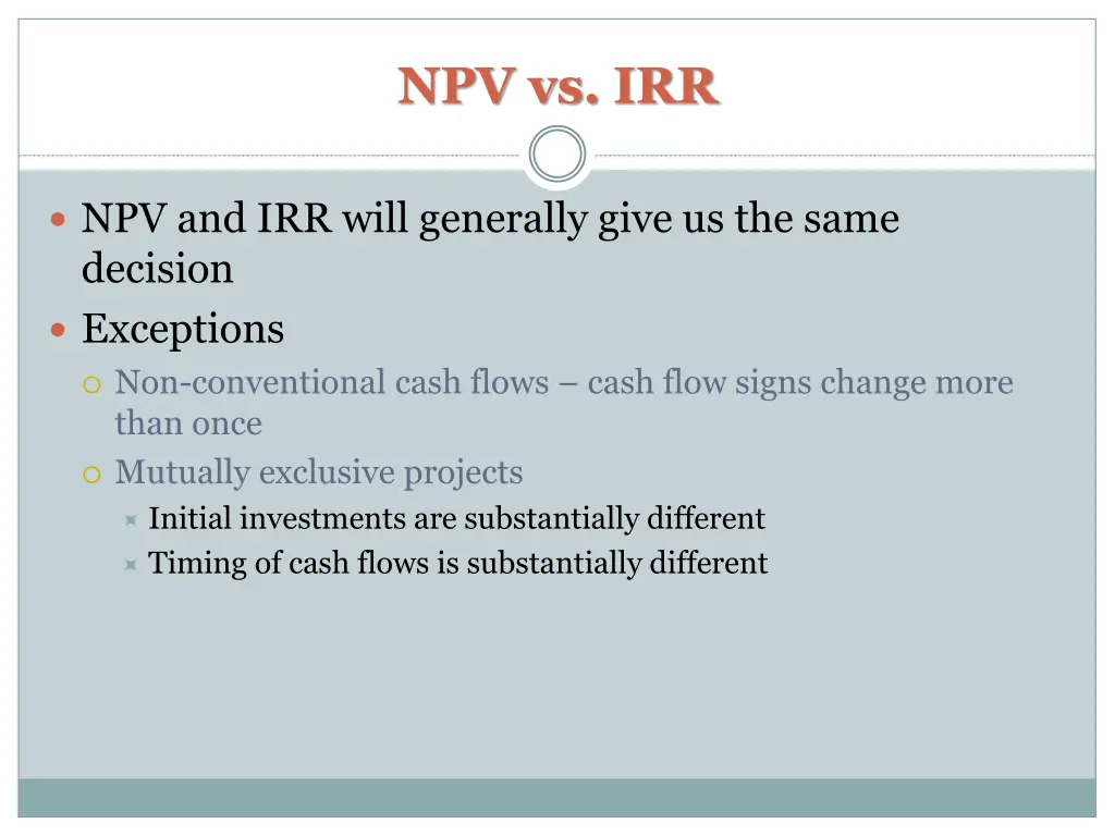 npv vs irr