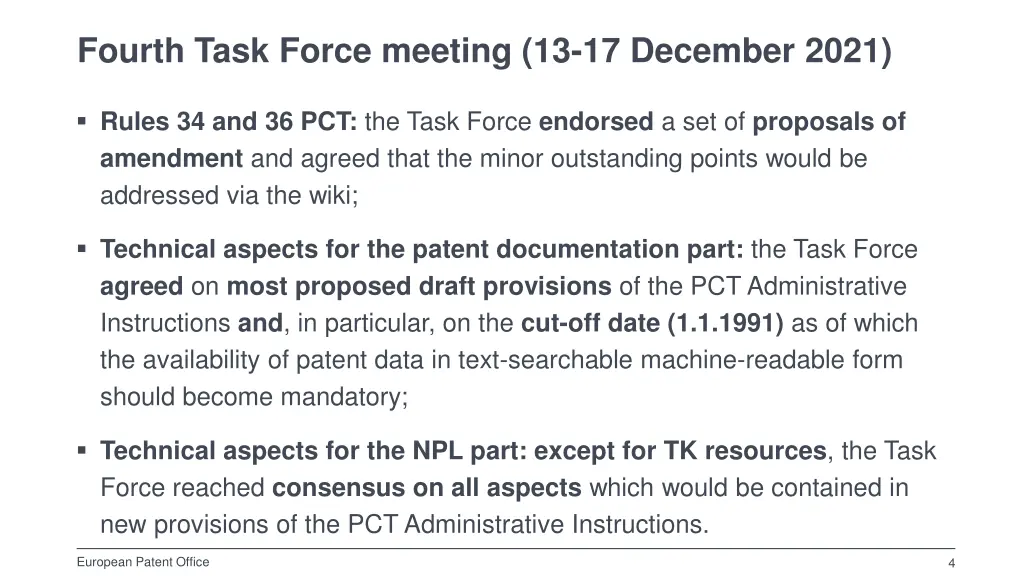 fourth task force meeting 13 17 december 2021