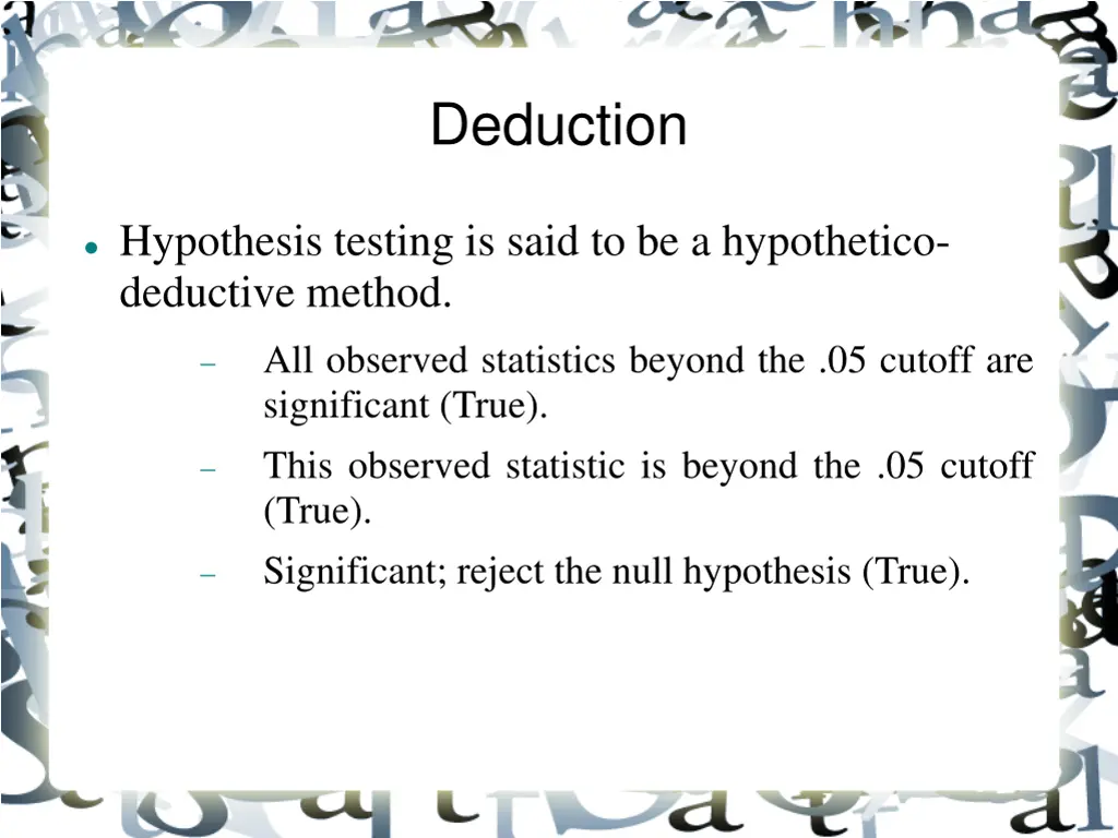 deduction