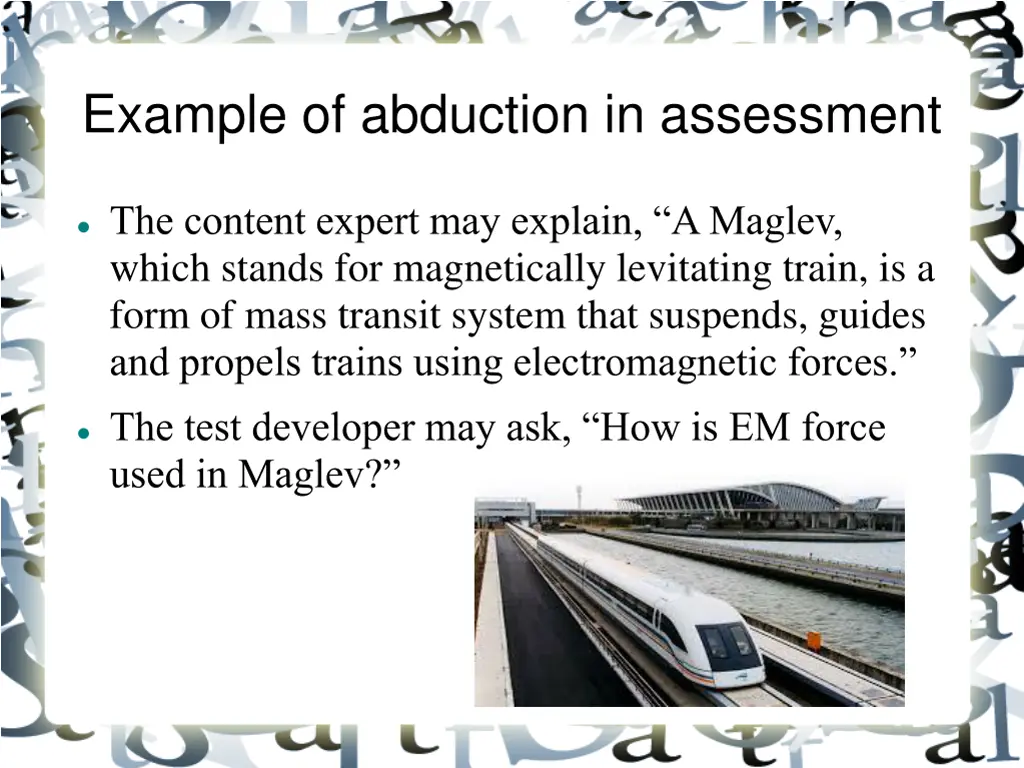 example of abduction in assessment 1