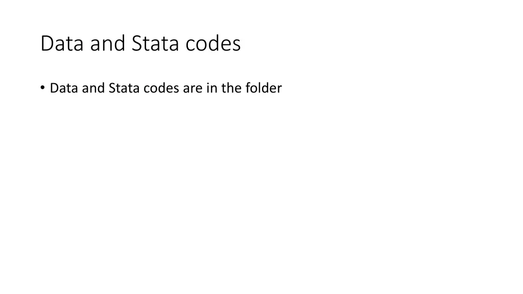 data and stata codes