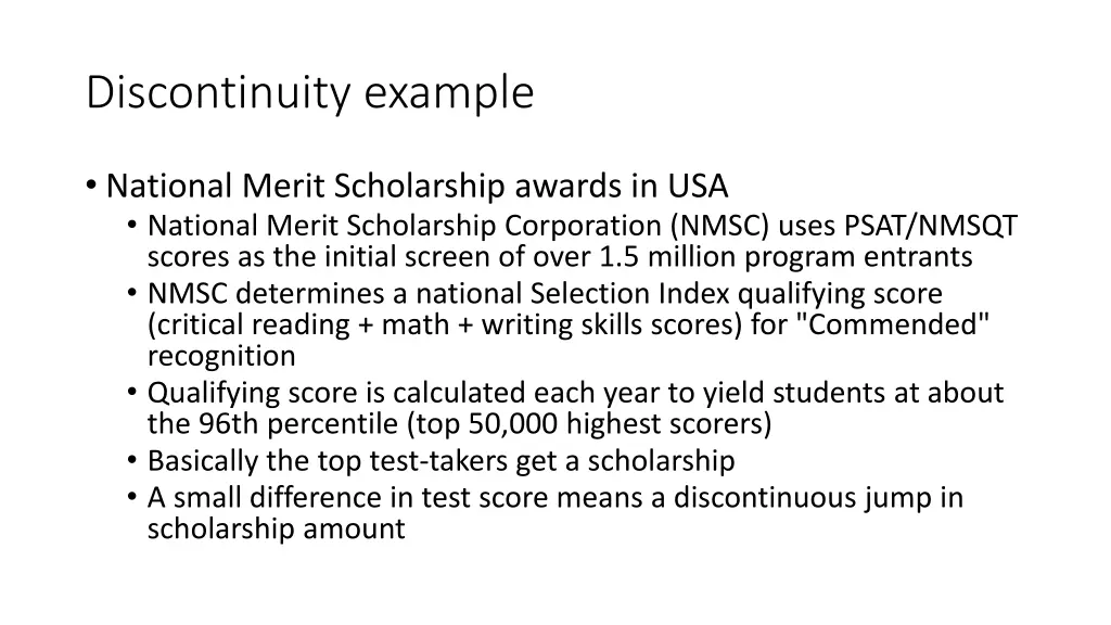 discontinuity example