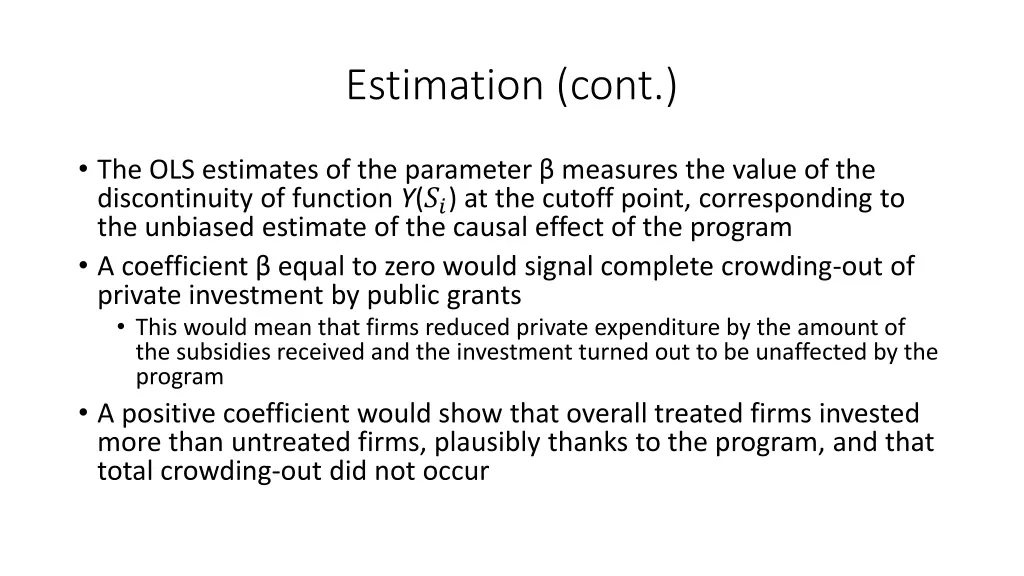 estimation cont