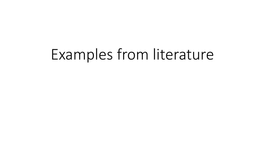 examples from literature