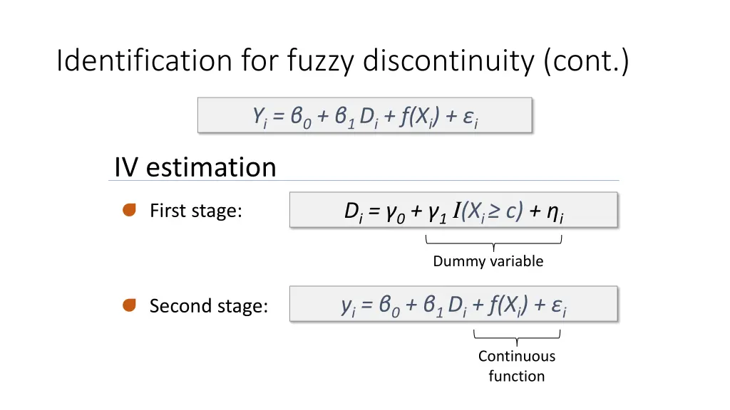 identification for fuzzy discontinuity cont