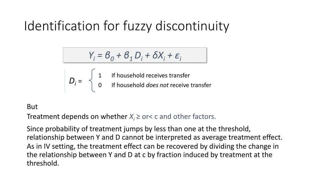 identification for fuzzy discontinuity