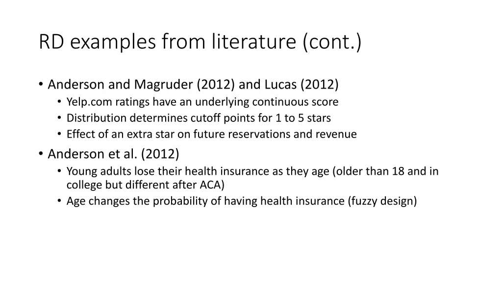 rd examples from literature cont