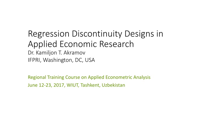 regression discontinuity designs in applied