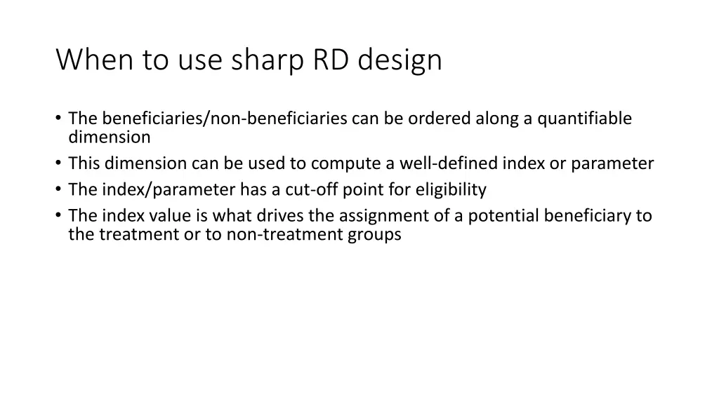 when to use sharp rd design