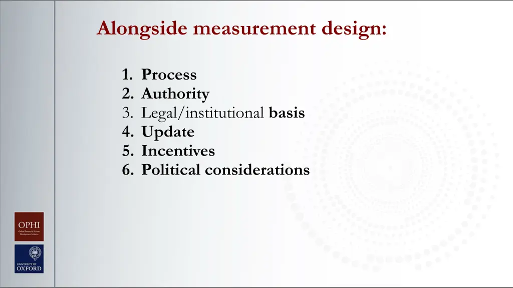 alongside measurement design