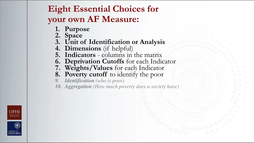 eight essential choices for your own af measure