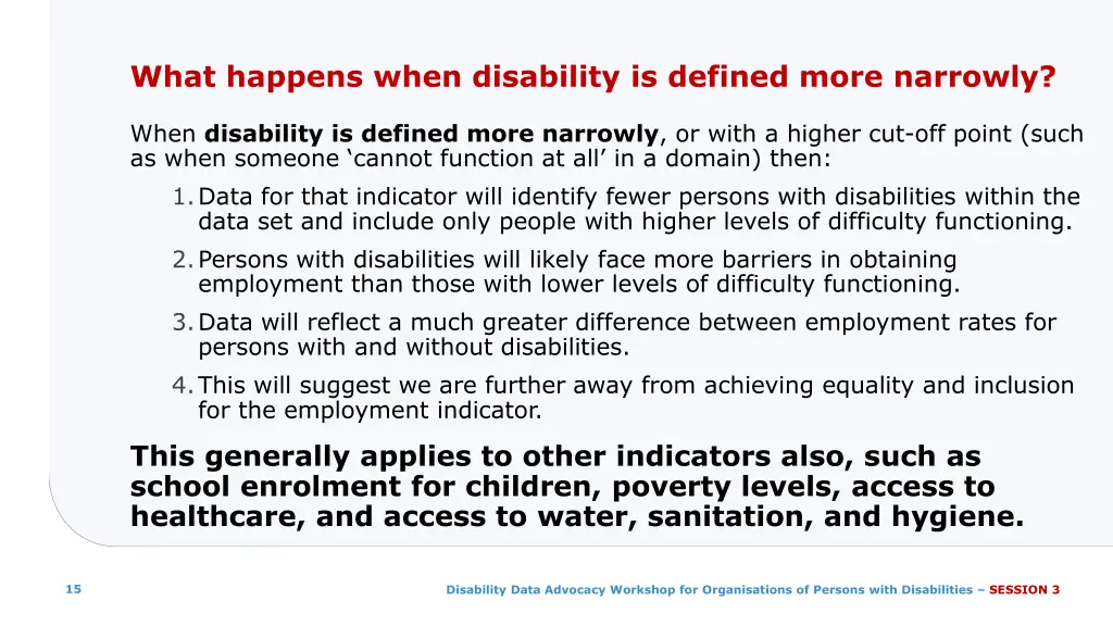 what happens when disability is defined more 1