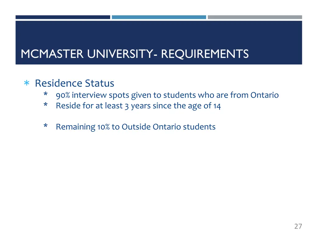 mcmaster university requirements