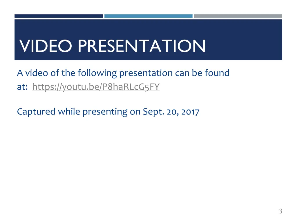 video presentation