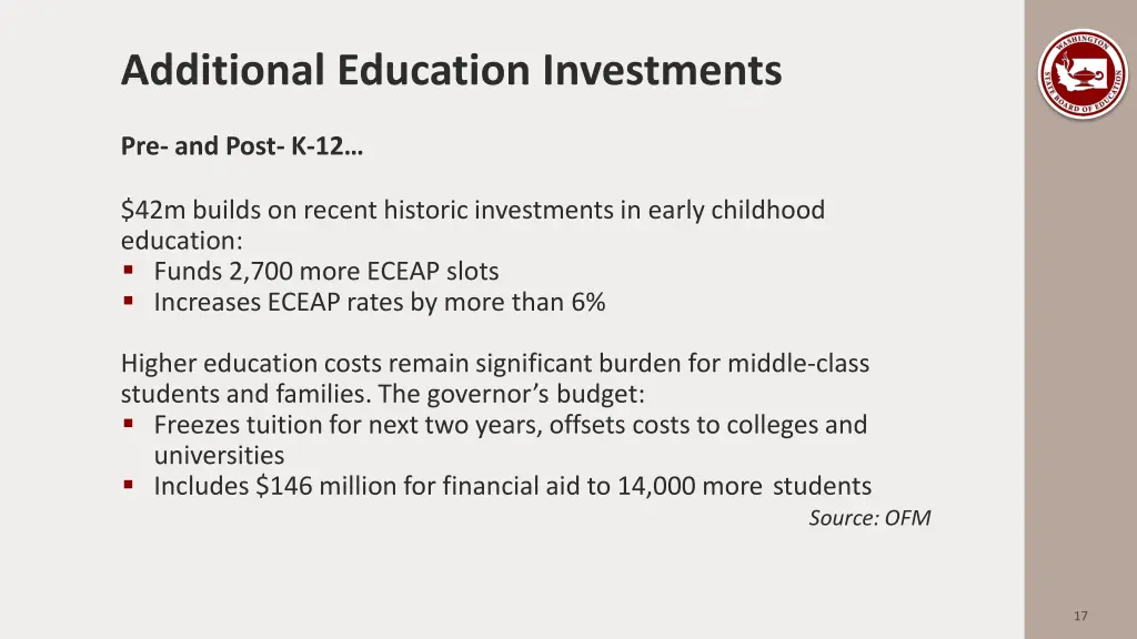 additional education investments