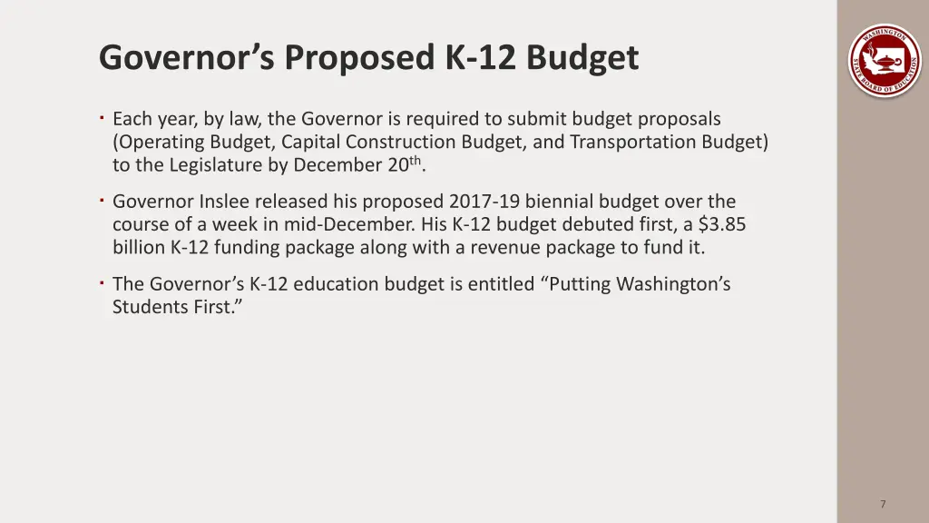 governor s proposed k 12 budget