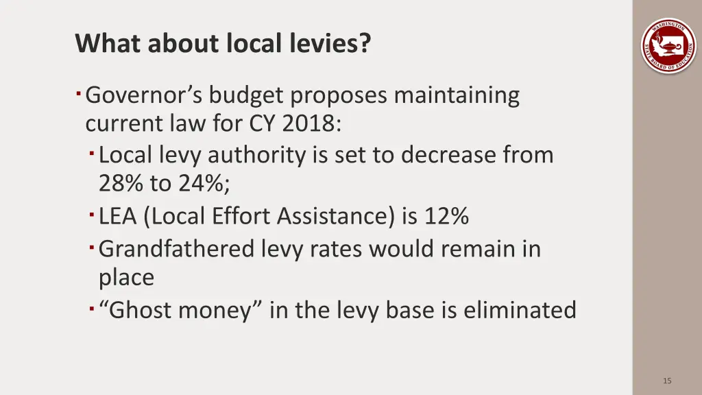 what about local levies