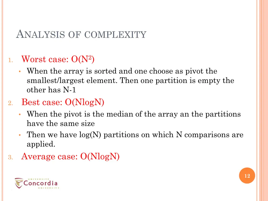 a nalysis of complexity