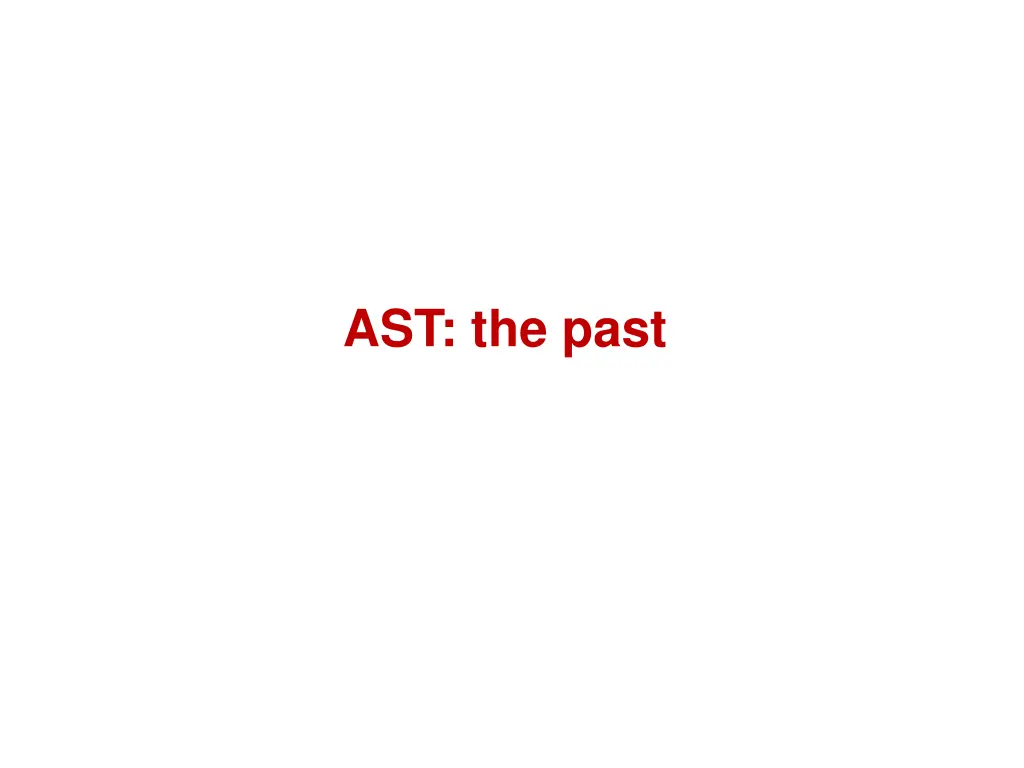 ast the past