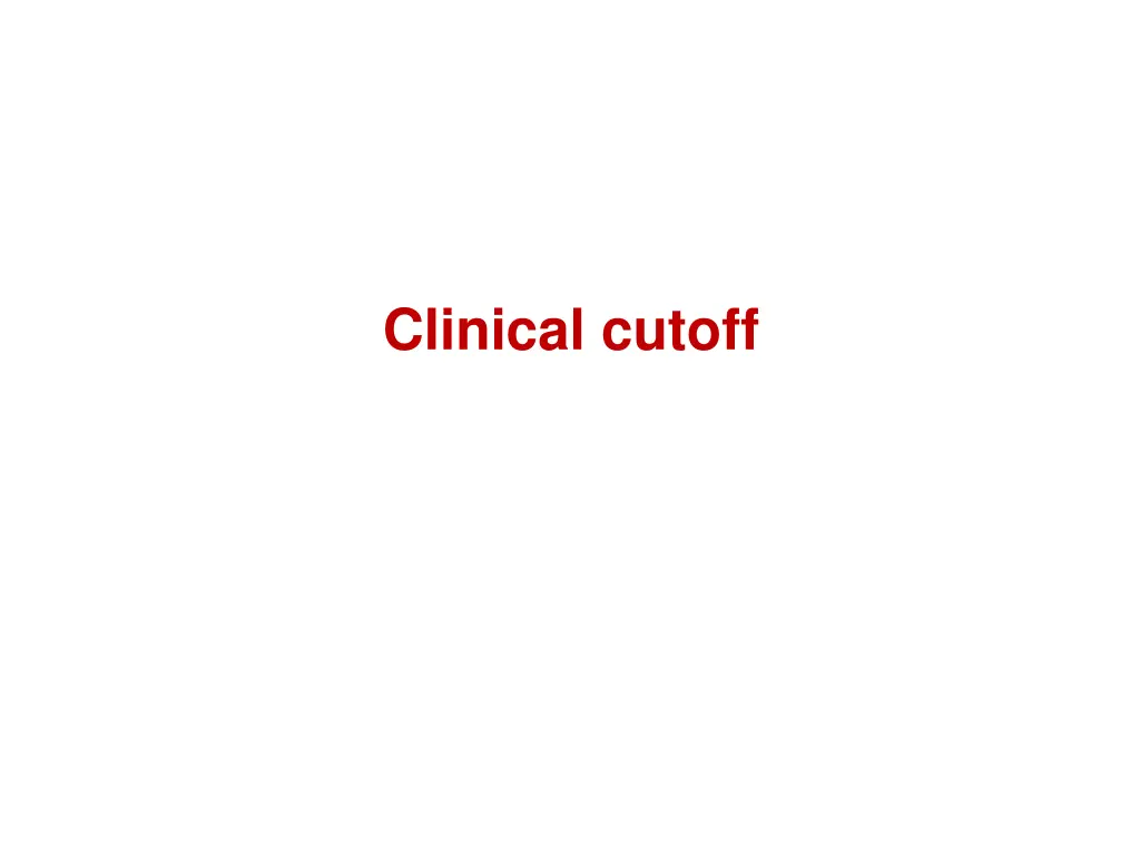 clinical cutoff