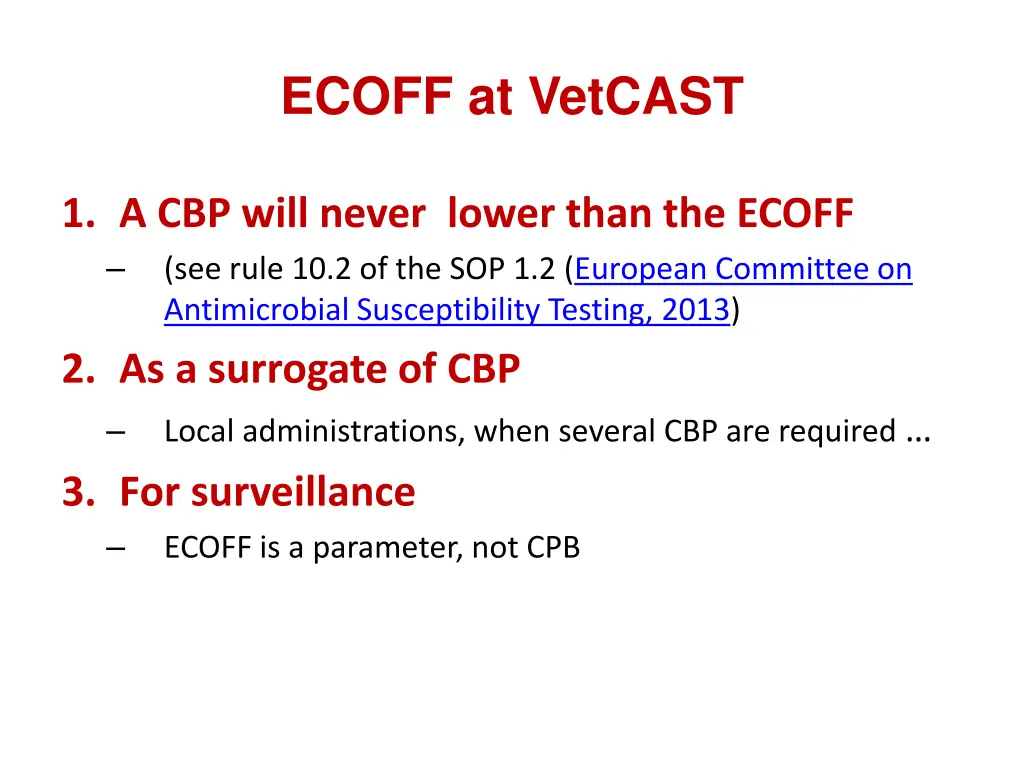 ecoff at vetcast