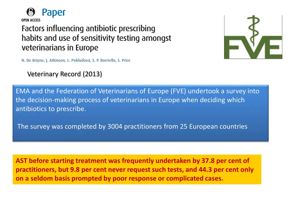 veterinary record 2013