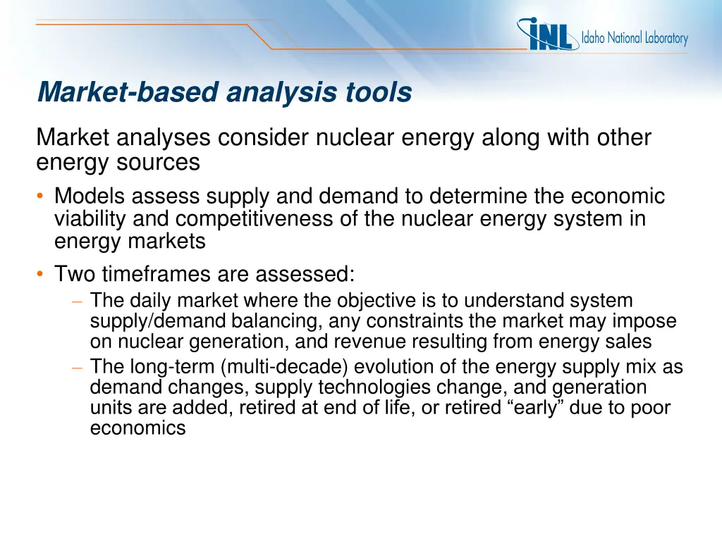 market based analysis tools