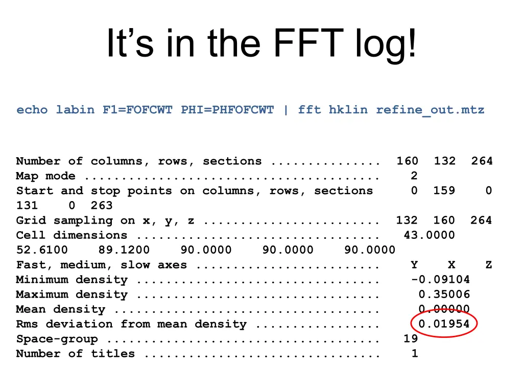it s in the fft log