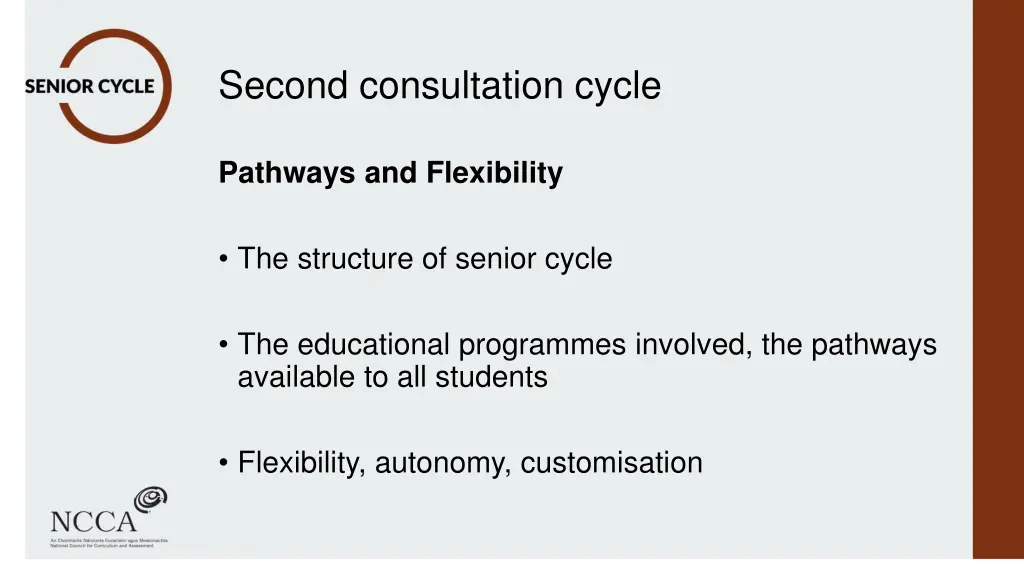 second consultation cycle