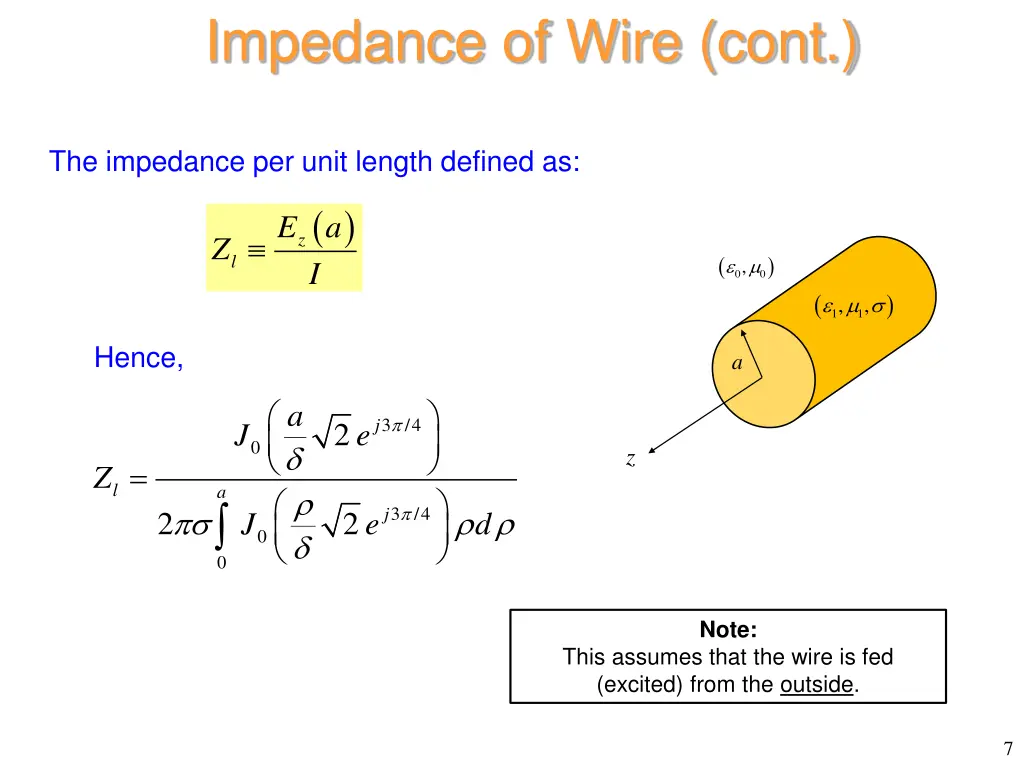 impedance of wire cont 4