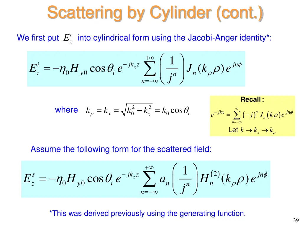 scattering by cylinder cont 1